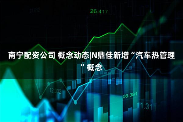 南宁配资公司 概念动态|N鼎佳新增“汽车热管理”概念