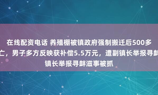 在线配资电话 养殖棚被镇政府强制搬迁后500多只兔子死亡，男子多方反映获补偿5.5万元，遭副镇长举报寻衅滋事被抓